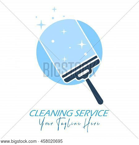 Cleaning. Vector Template Of A Logo, Sticker Or Brand. Flat Style