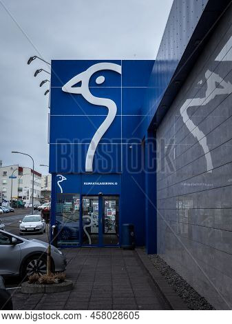 Reykjavik, Iceland - March 31, 2022:  Rúmfatalagerinn (jysk) Danish Household Goods Store In Skeifan