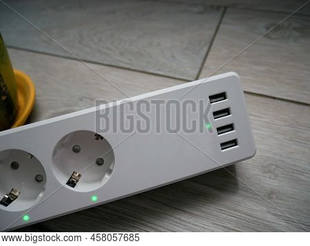 Smart Network Extension Cable With Wi-fi. Using An Extension Cord At Home.