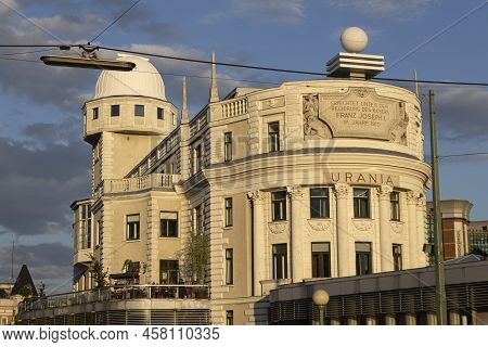 Vienna, Austria - August 16, 2019: Urania Is A Public Educational Institute And Observatory In Vienn