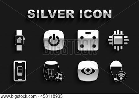 Set Voice Assistant, Processor With Cpu, Smart Light Bulb, Security Camera, Smartphone Battery Charg