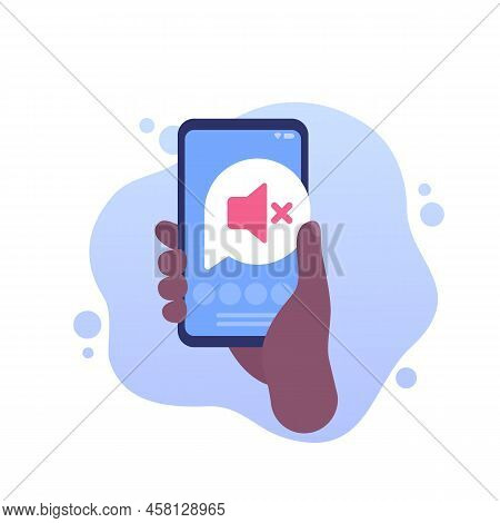 Mute, Sound Off Icon, Silent Mode Vector Design