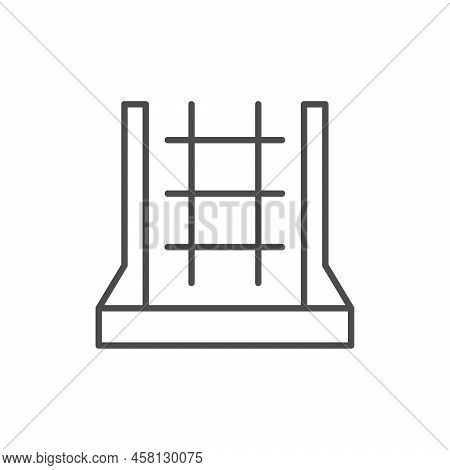 Construction Formwork Line Outline Icon Isolated On White
