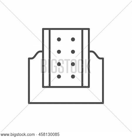 Foundation Pouring Line Outline Icon Isolated On White