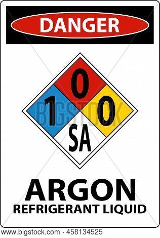 Nfpa Warning Argon Refrigerant Liquid 1-0-0-sa Sign
