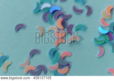 Microplastics Small Pieces Of Hard Plastic, Intended For Further Processing. Global Ocean Pollution.