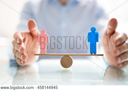 Equal Gender Balance And Parity. Job Pay Equality