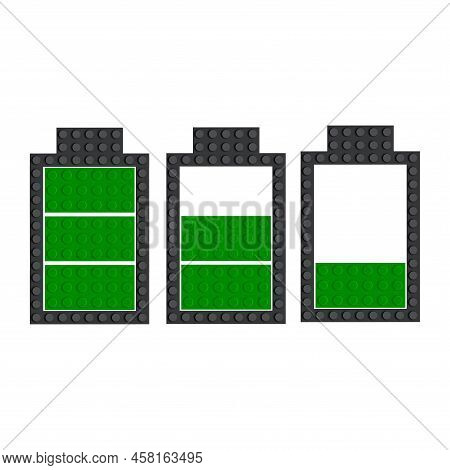 Battery Level Vector Icon From The Constructor.