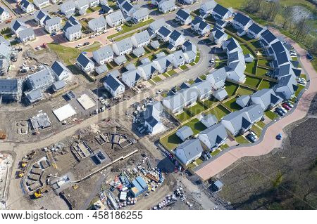 New Housing Development Building Houses For Increased Demand For Buyers