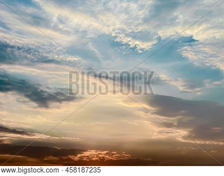 Abstract Cloudy Background, Beautiful Natural Streaks Of Sky And Clouds, Beautiful Natural Landscape