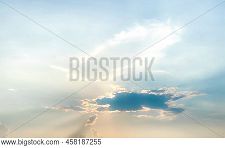 Abstract Cloudy Background, Beautiful Natural Streaks Of Sky And Clouds, Beautiful Natural Landscape
