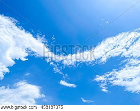 Abstract Cloudy Background, Beautiful Natural Streaks Of Sky And Clouds, Beautiful Natural Landscape