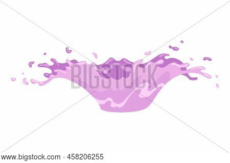 Squirt Splashe. Colourful Flowing Spattering. Splattered Pure Juice Or Liquid. Drops With Abstract F
