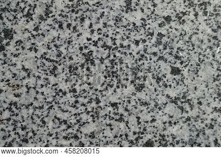 Close Shot Of Black And White Polished Granite Stone