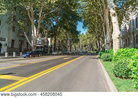 Tbilisi, Georgia - 18 September, 2021: Chavchavadze Avenue In Tbilisi