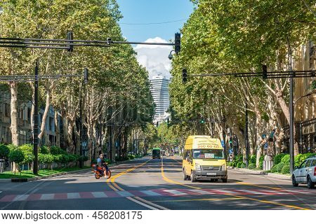 Tbilisi, Georgia - 18 September, 2021: Chavchavadze Avenue In Tbilisi