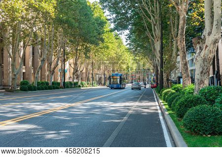 Tbilisi, Georgia - 18 September, 2021: Chavchavadze Avenue In Tbilisi