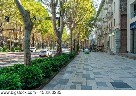 Tbilisi, Georgia - 18 September, 2021: Chavchavadze Avenue In Tbilisi