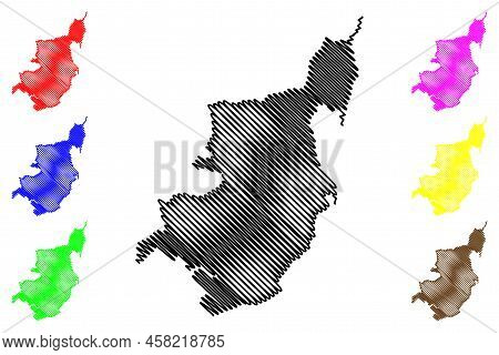Mors Island (kingdom Of Denmark) Map Vector Illustration, Scribble Sketch Moro Map