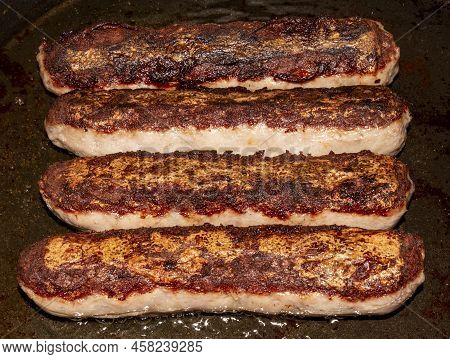 Pork Kupaty From Chopped Meat.pork Sausages Made From Natural Meat.fresh Pork Kupaty.