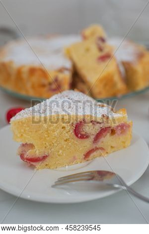Sweet Home Made Cherry Vanilla Ricotta Cake