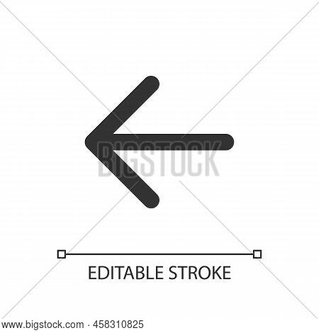Leftwards Arrow Pixel Perfect Linear Ui Icon. Pressing Left. Setting Menu. Selection Mode. Gui, Ux D