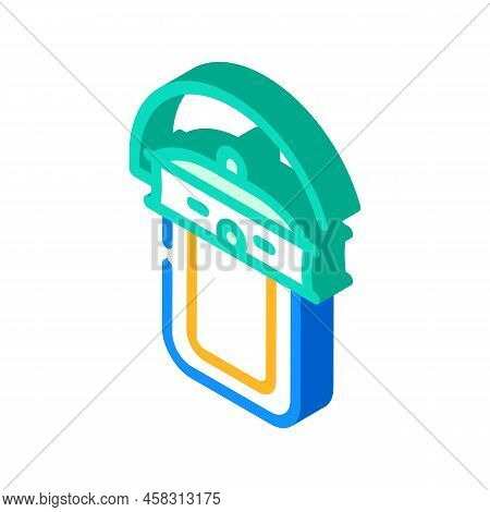 Backyard Outdoor Lamp Isometric Icon Vector. Backyard Outdoor Lamp Sign. Isolated Symbol Illustratio
