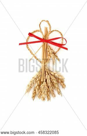 Sweetheart Style Corn Husk Doll  For Lovers. Pagan Wicca Symbol Of Fertility For Success. Traditiona