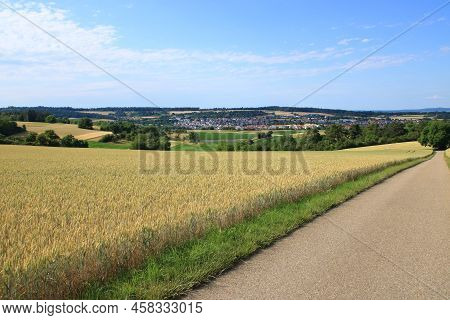 View Of The Lovely Heckengaeu Near Weissach