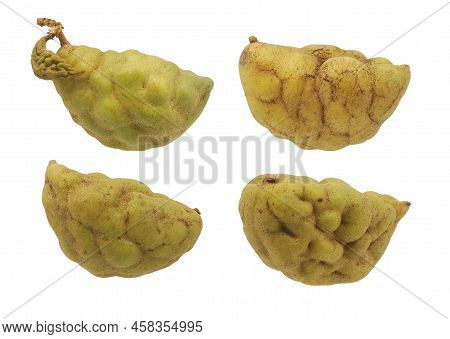 Cynometra Cauliflora Fruits Isolated On White Background