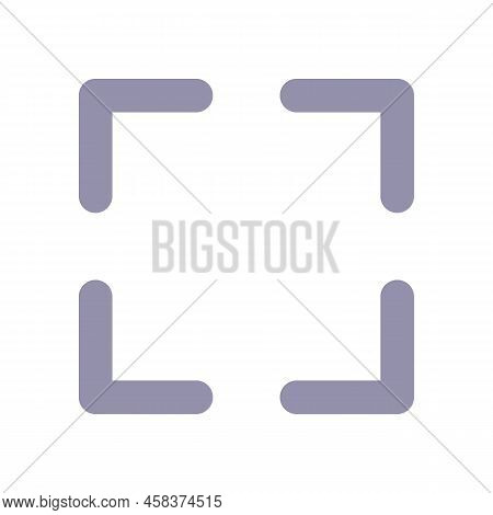 Full Screen Flat Color Ui Icon. Video Player Bar. Media Control. Changing Display Resolution. Enlarg