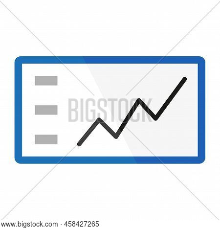 Window With Graph Icon. Business Concept. Software Development. Vector Illustration. Stock Image.