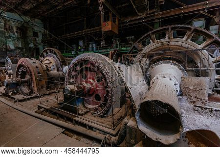 Old Abandoned Mining Processing Plant. Ore-dressing Treatment With Classifiers.