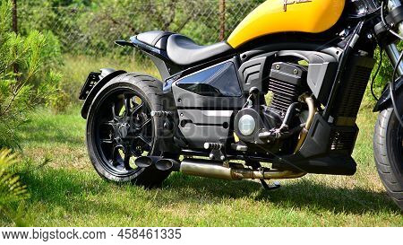 Warsaw, Poland. 19 July 2022. The Junak M15 Motorcycle Is A Combination Of The Classic Cruiser Line 