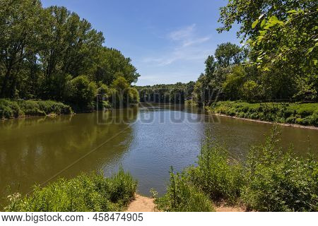 The Confluence Of The Rivers Dyje And Morava On The Border Of The Three States Of The Czech Republic