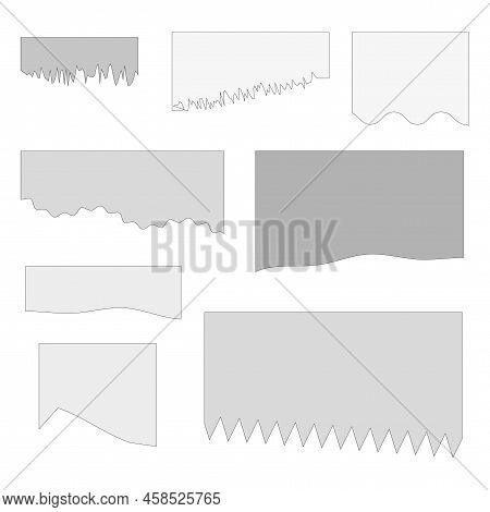 Torn Paper Shape. Vector Illustration. Stock Image.