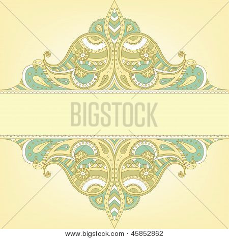 Ornamento étnico con lugar para texto