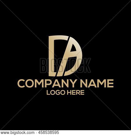 Initial Letter Da Logo Or Icon Monogram And Black Color Background