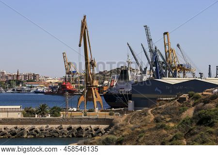 Cartagena, Murcia Community, Spain- July 19, 2022:beautiful Cartaggena Coast And Port (murcia Commun