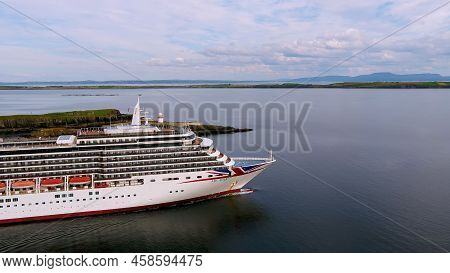 Killybegs, Ireland - July 22 2022: Ms Arcadia Is A Cruise Ship In The P And O Cruises Fleet Leaving 