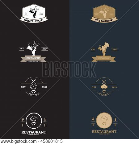 Resto Logo Template. Suitable For Company Logo, Print, Digital, Icon, Apps, And Other Marketing Mate