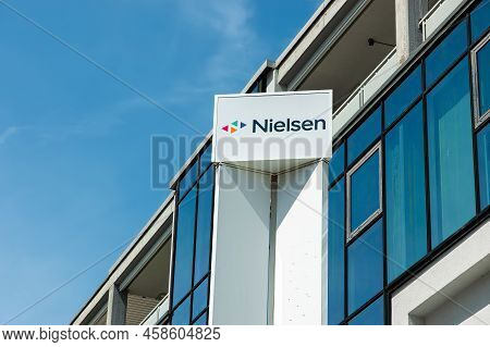 Lugano, Switzerland - June 4, 2022: Nielsen Is A World Leader In Audience Measurement, Data And Anal
