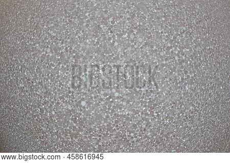 Styrofoam Texture Background. Thin Translucent Polyfoam Sheet With Fisheye Effect.