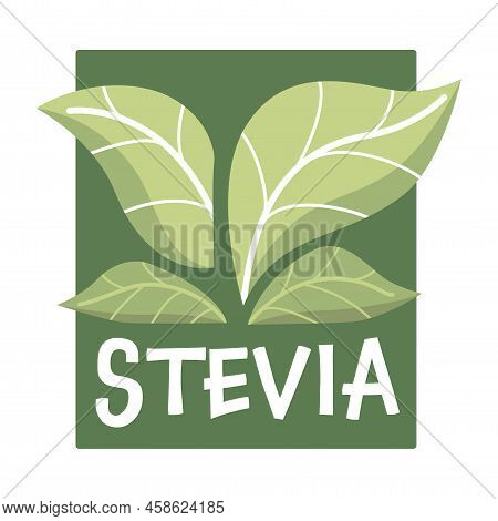 Stevia Sweetener, Substitute Of Sugar Label Logo