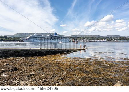 Killybegs, Ireland - July 22 2022: Ms Arcadia Is A Cruise Ship In The P And O Cruises Fleet Leaving 