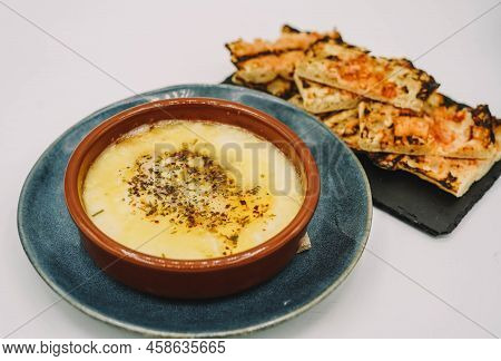 Melted Provolone Grill Cheese Ideal To Eat As A First Course