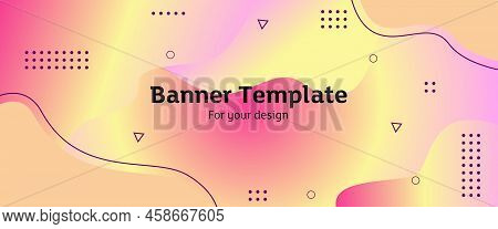 Wavy Banner Template With Beautiful Gradient Colors
