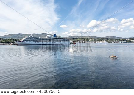 Killybegs, Ireland - July 22 2022: Ms Arcadia Is A Cruise Ship In The P And O Cruises Fleet Visiting