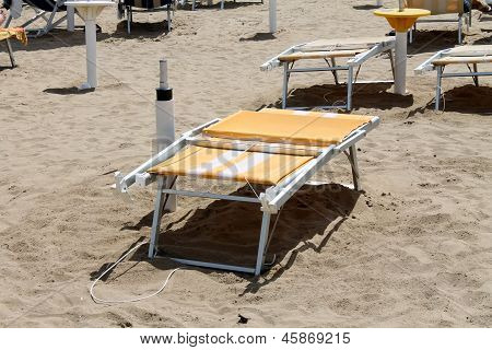 Deck Chairs On The Beach