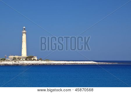 San Vito lo Capo maják, severo západní Sicílie.
